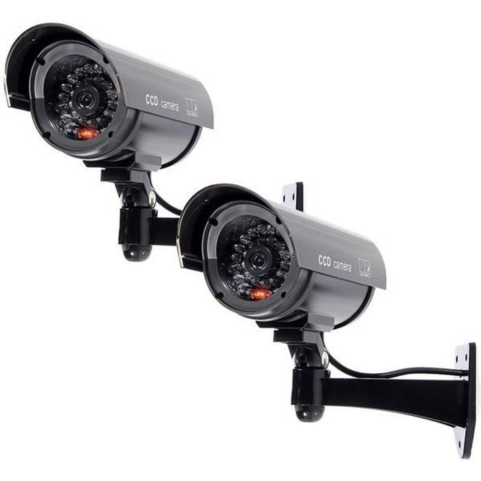 caméra de sécurité 2 X Factice Caméra Fake camera CCD Caméra De Surveillance SET