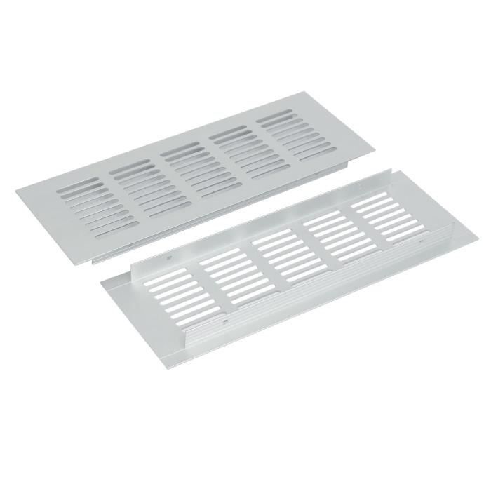 sourcingmap/® Alliage aluminium persiennes A/érateur Grille de ventilation Grille 250mmx80mm 2pcs