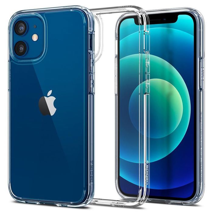 Coque pour iPhone 12 Mini - Spigen - Ultra Hybrid - Crystal Clear - Protection chocs - Souple