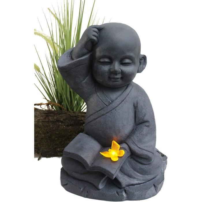 Figurine Moine Solaire Qui Hoche La Tête – Décoration Voiture/bureau – ABS Anti-déformation – Sans Piles – Cadeau Original