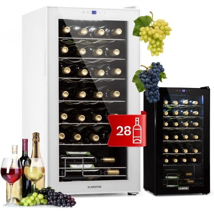 Klarstein Shiraz Cave a Vin, Réfrigérateur à Vin à une Zone, Cave à Vin