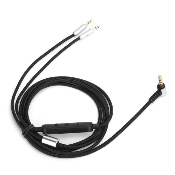 Câble Remplacement Casque Cloud Alpha Yosoo - 1,5 M Avec Contrôle Volume - Compatible HyperX