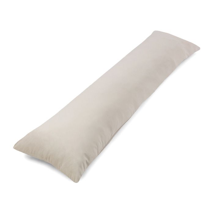 Coussin dormeur latéral 40 x 145 avec housse Velours - Coussin de corps Coussin de confort Coussin de sommeil adulte Beige