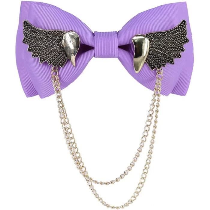 Papillon Vintage Punk Con Catena Metallo - Accessorio Per Feste, Costumi, Matrimoni, Eventi, Regolabile, Unisex