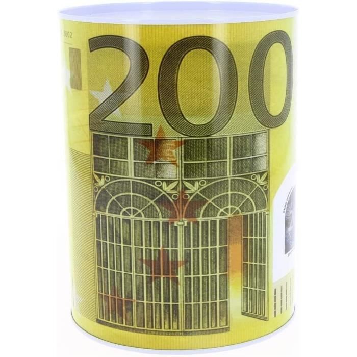 Tirelire Décorative Billet Euro En Métal - Design Rétro - 12,5x11cm - Idée Cadeau Originale