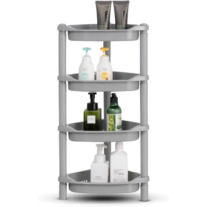 Panier De Rangement Suspendu Pour Salle De Bain - En PP Drainant, Gris, Idéal Pour Shampoing Et Produits (35,5 X 25 X 9,5 Cm) - 10