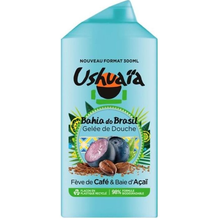 USHUAIA Gelée de Douche Bahia Do Brasil Baie d'Açaï 250 ml