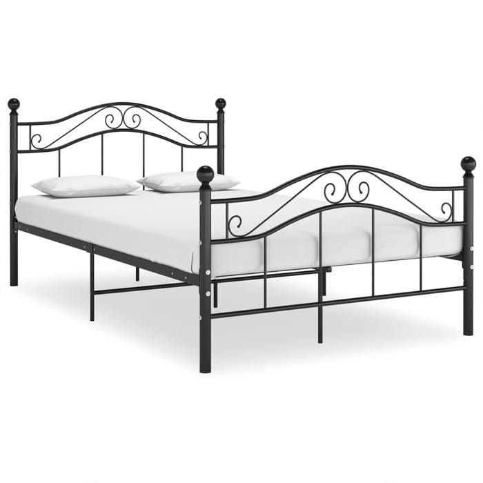 vidaXL Cadre de lit sans matelas noir métal 120x200 cm 324994