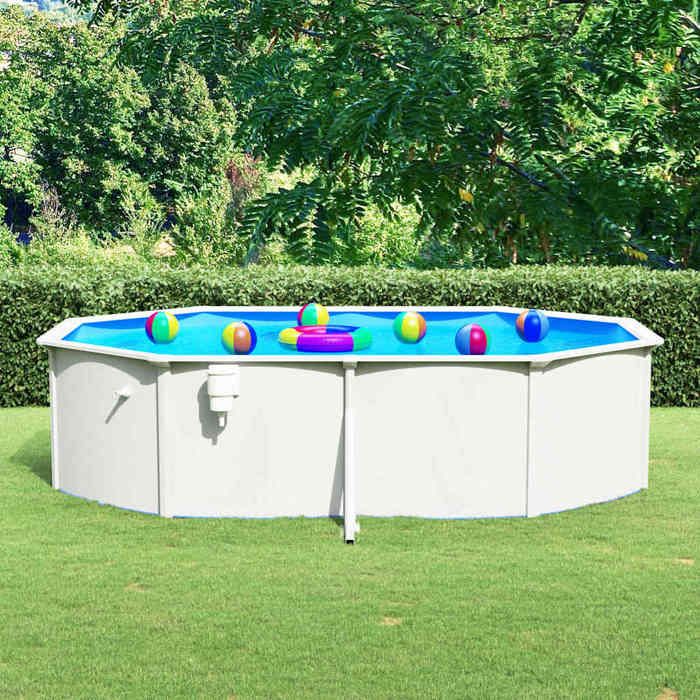 vidaXL Piscine ovale 490x360x120 cm - vue 2