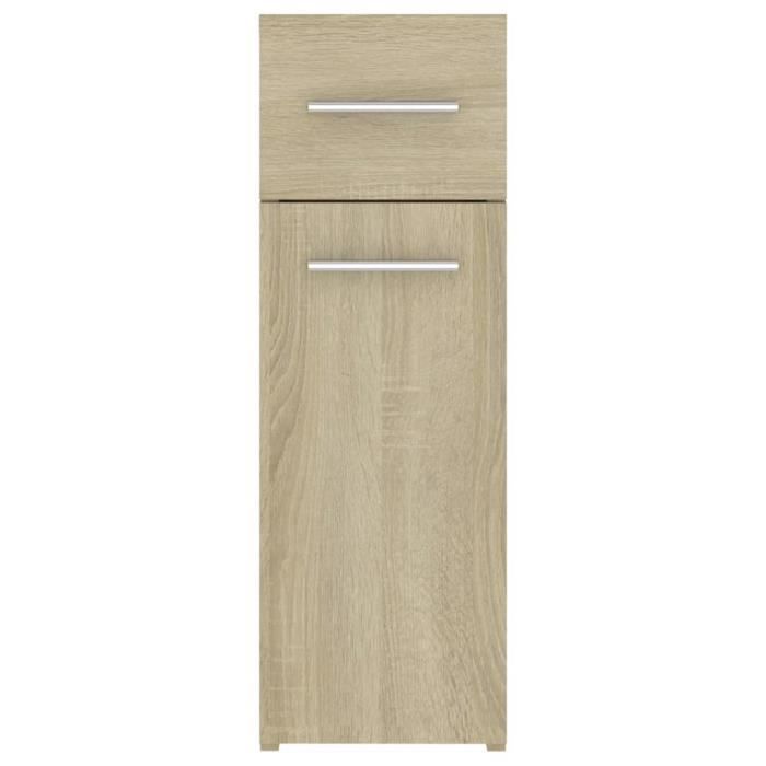 Armoire dapothicaire - VINGVO - Chêne sonoma - 20x455x60 cm - Aggloméré - Montage facile
