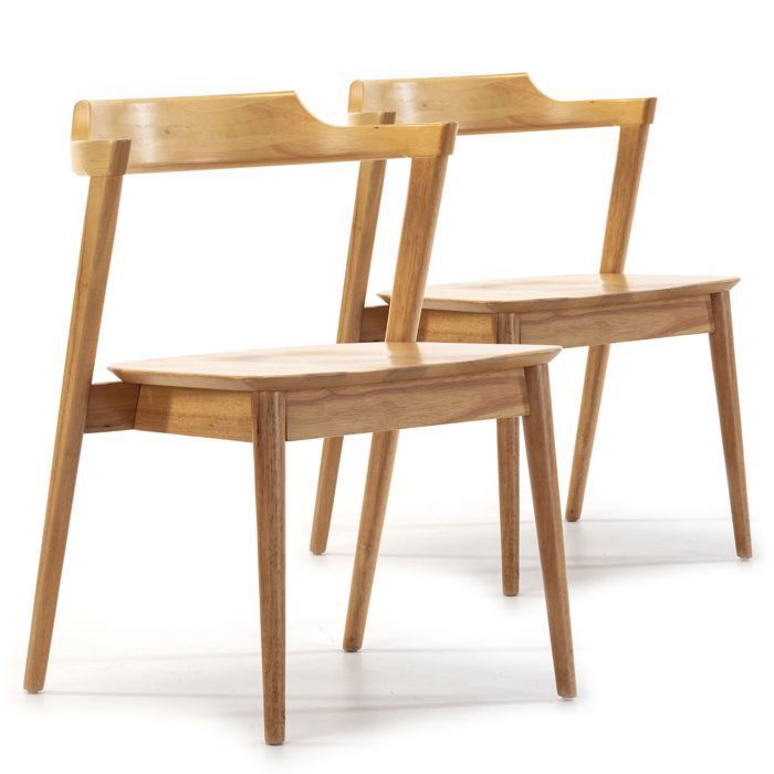 Pack 2 chaises Venus Couleur Chêne Bois Massif 58 cm x 575 cm x 76 cm