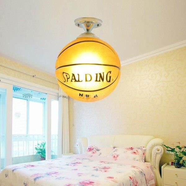 PLAFONNIER,Basketball--Plafonnier LED Style ballon de Football, luminaire décoratif'intérieur, idéal pour une chambre'enfant ou un B