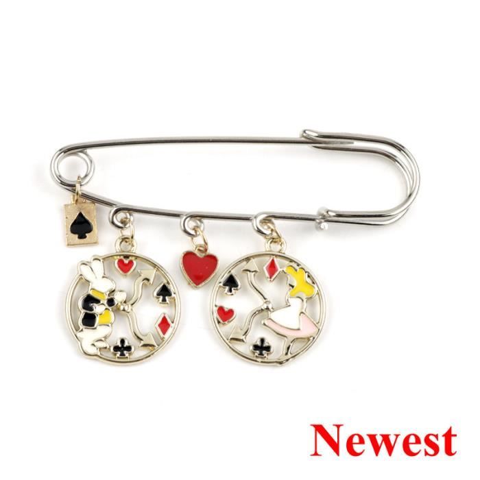 Broche Lapin En Métal Doré Émaillé Avec Strass - Superbe - Neuf Sans Emballage
