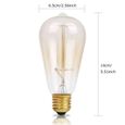 3x E27 Ampoules à Incandescence Vintage Rétro Edison 40W E27 220V style Industrielle Ampoule Antique Lampe-1