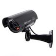 2x Lumiere clignotante de securite factice Fausse camera de surveillance Bullet LED infrarouge-1