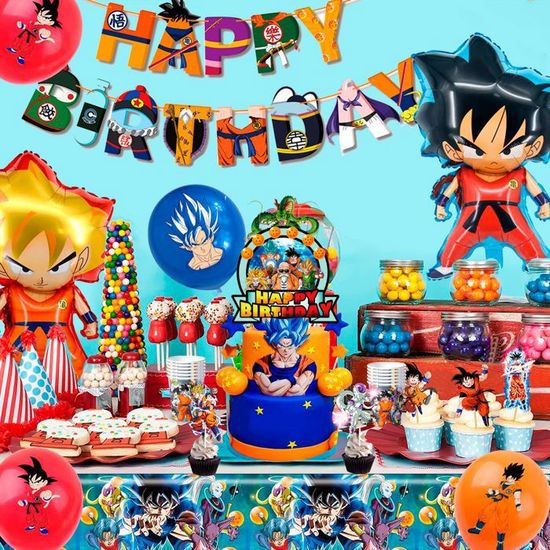 Ballon Gonflable Dragon Ball XXL – Décoration Fête Manga Goku 36x45 Cm, Valve Auto-Fermante