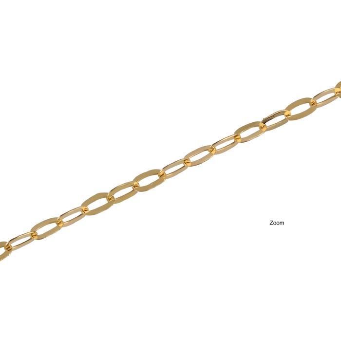 Collier Chaîne Rolo 2mm FOCALOOK - Acier Inoxydable Plaqué Or - Longueur 35-75cm - Pour Femme Et Homme