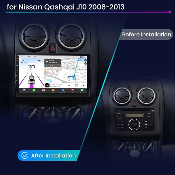 Podofo Android 11 Autoradio Für Nissan X-Trail Qashqai J11 Rouge 2014