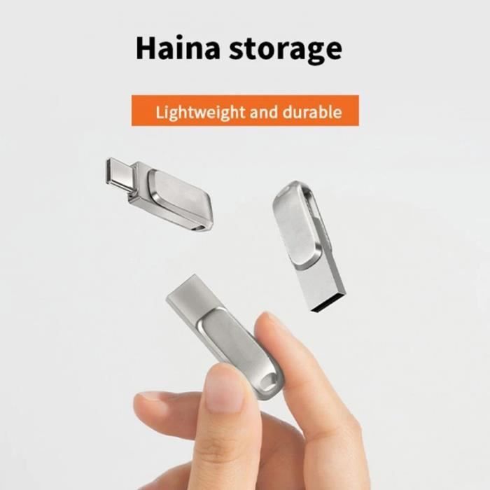 Clé USB 982GB Double Interface USB 3.0 Et Type-C – Stockage Ultra-Rapide, Étanche Et Antichoc