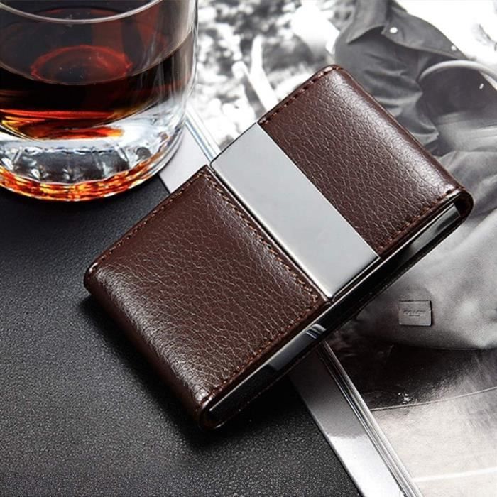 OXYEFEI Porte-Cartes De Visite En Inox Gravé – Étui Métal Élégant Pour Homme & Femme, Porte-Cartes Crédit & Identité Personnalisable Texte