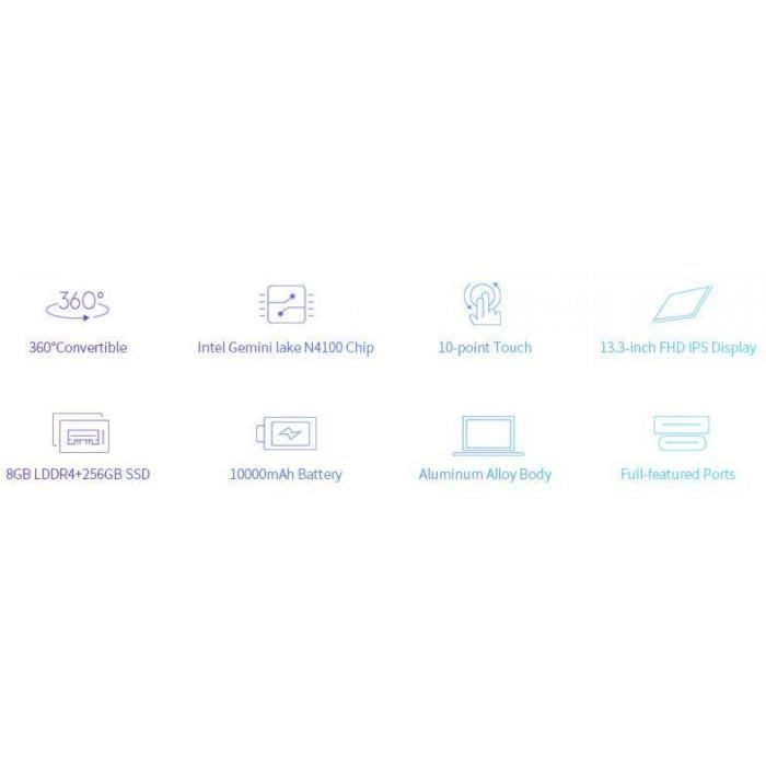 Teclast F6 Plus 13.3 inch Convertible Laptop 8GB1