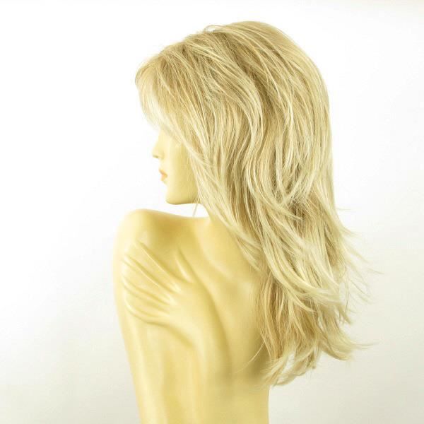 Perruque Femme Mi-Longue Elise - Blond Méché Très Clair - Synthétique - Neuf Étiqueté