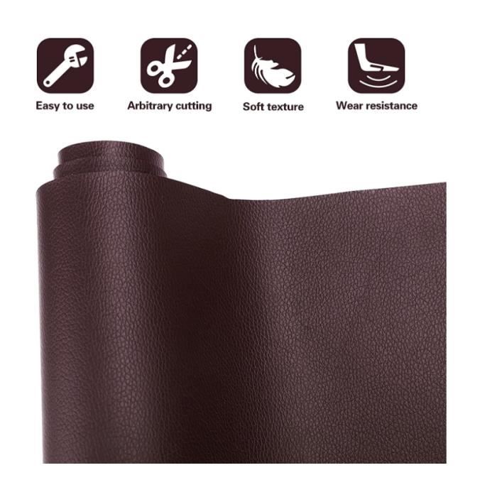 2 Rouleaux Kit De Patch en Cuir, Réparation Cuir PU, Simili Cuir