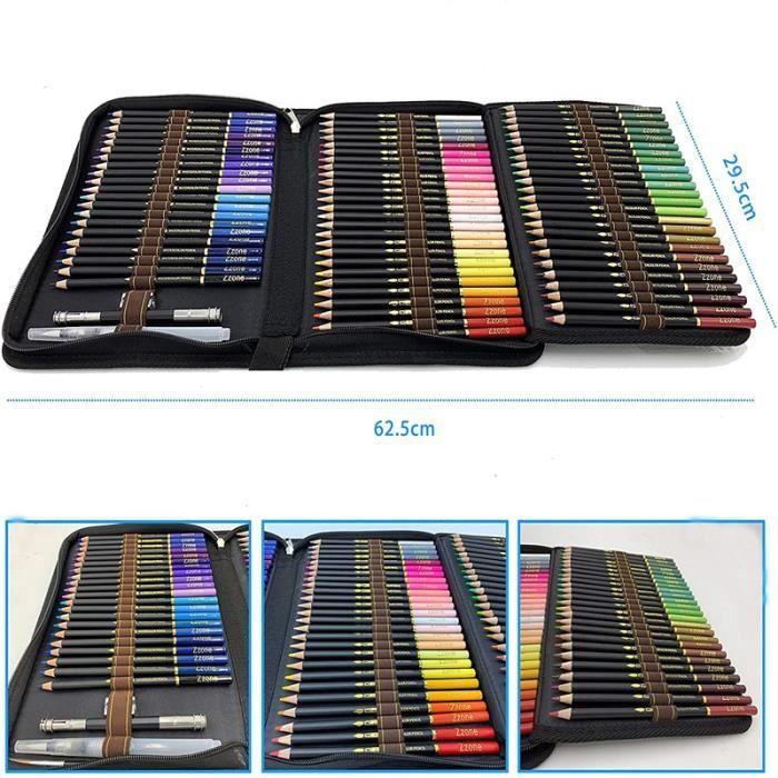 OfficeTree 72x Crayon De Couleurs Professionnel - Crayon De Couleurs Adulte - Mines Souples à Base D'Huile Incl. Accessoires - Crayon De Dessin Professionnel - Palette De Crayon De Couleur Gras