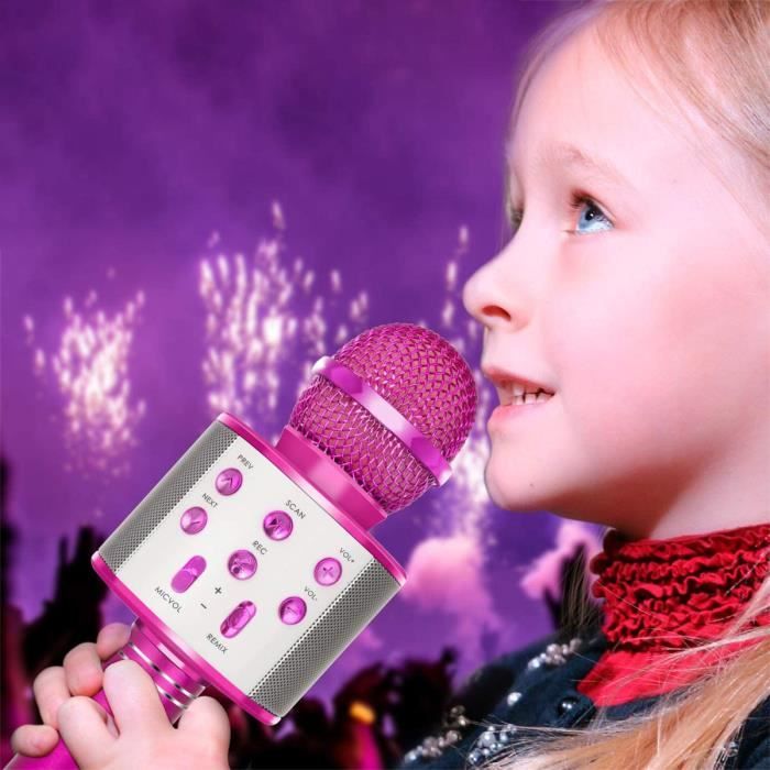 Micro Karaoke Enfant, Micro Sans Fil, micro enfant pour chanter fille pour  FêTe Chanter IdéE Cadeau De NoëL Anniversaire - Cdiscount TV Son Photo