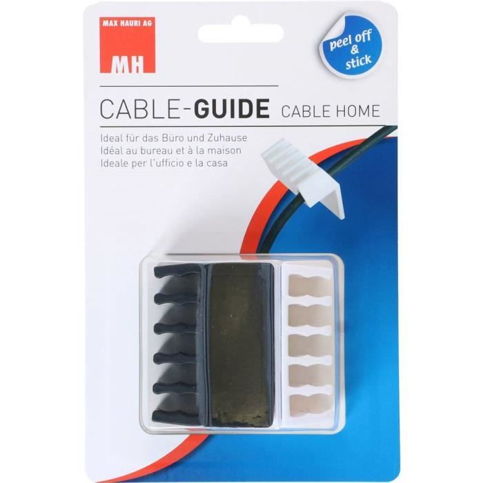 60 pièces Clips de câble Support de câble, pinces de câble Ensemble auto- adhésif pour la maison