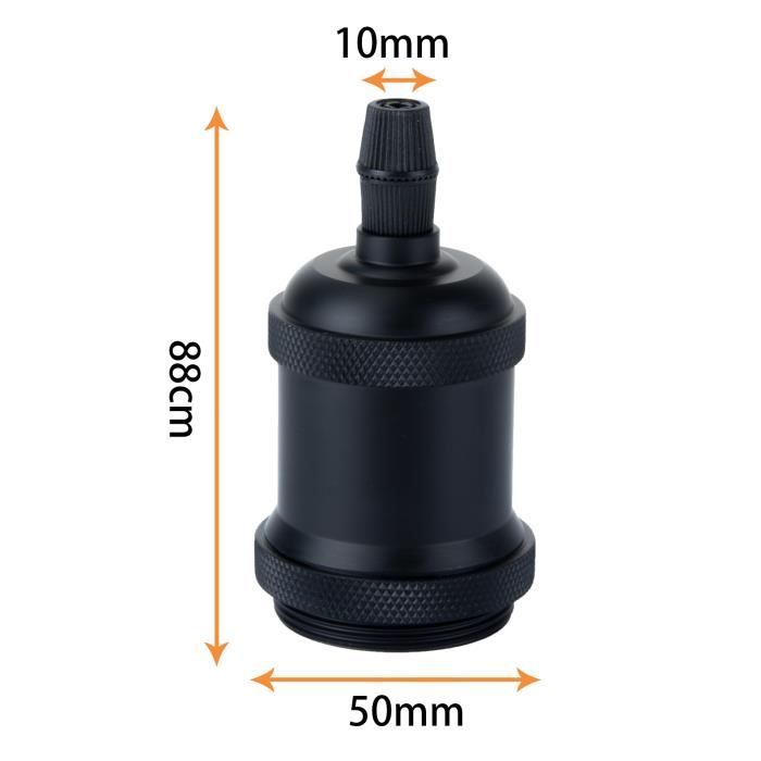 4 Douilles E27 TANCUDER - Support Ampoule Vintage En Plastique/Laiton 250V - Noir
