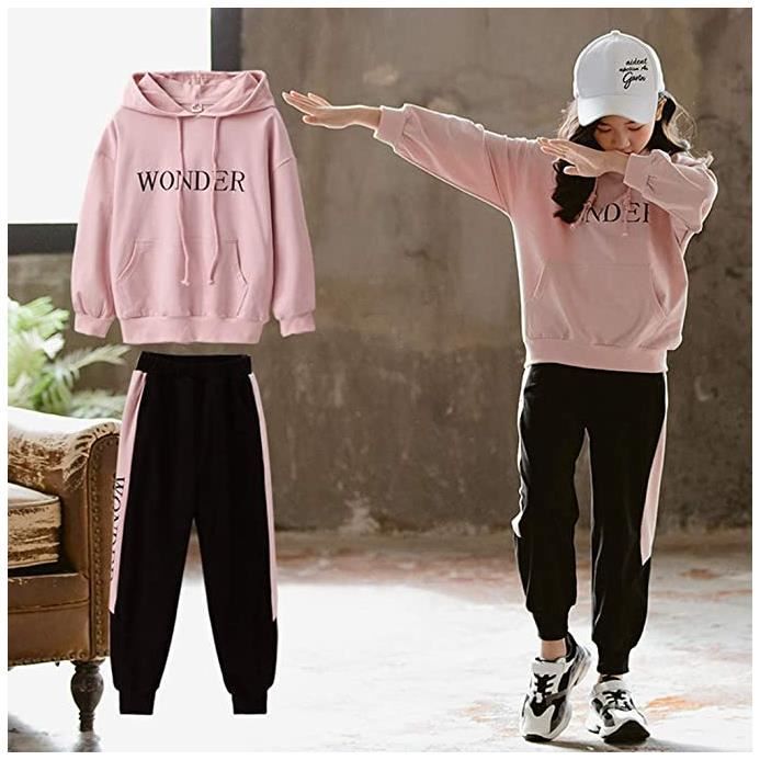 Ensembles de Sport pour Enfant Fille Survêtement Jogging Combinaison de  Automne et Hiver Joggers Sweatshirt et Pantalon de Sport Rose - Cdiscount  Prêt-à-Porter