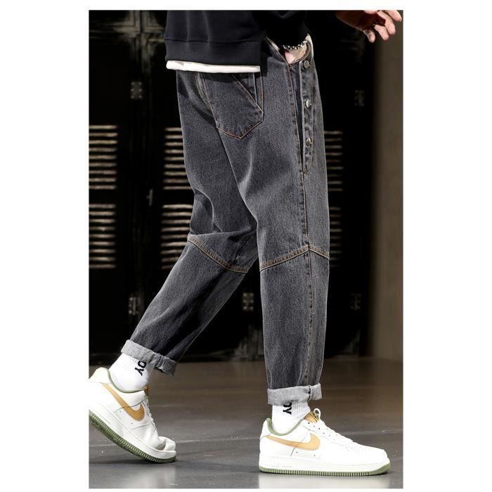 Jeans Homme Taille lastique Coupe Droite Casual Extensible Denim