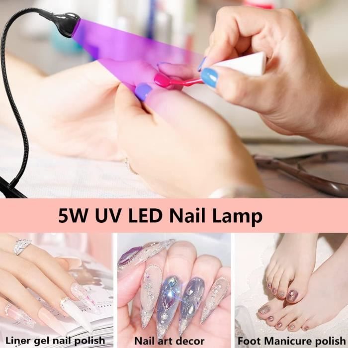 ZEYACHAN Lampe UV Ongles Gel,Mini Lampe à Ongles UV Gel pose Americaine,Lampe  UV Colle Sèche Ongles,Lampe UV avec Chargeur [2] - Cdiscount Electroménager