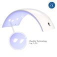 Lampe Icône UV LED White Edition by MEANAIL® • Manucure Semi-permanente • UV LED Sèche Ongles 24W • Design & légère • Normes CE-2