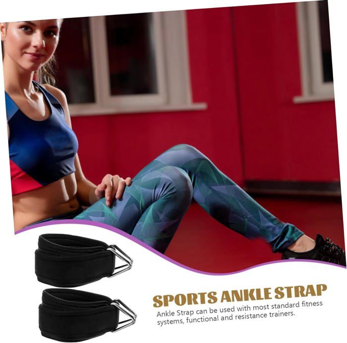 Paire De Sangles De Cheville Pour Musculation - Avec Anneaux En D - Pour Machine à Câble, Exercices Fessiers Et Jambes