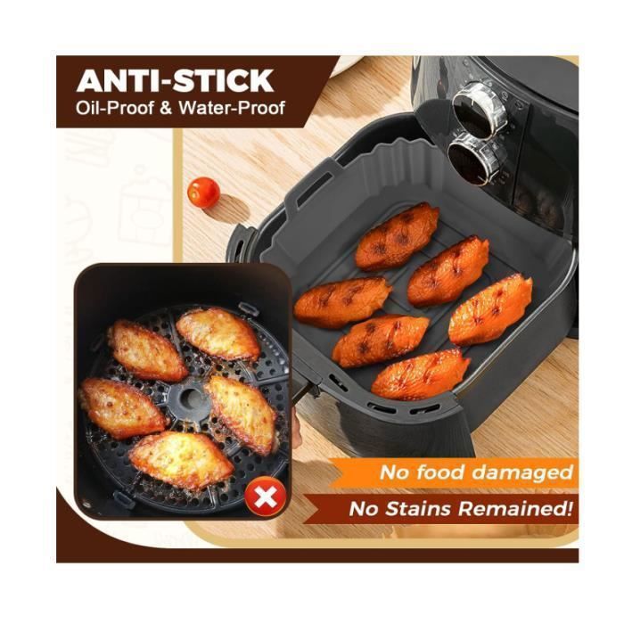 Mocraft Lot De 8 Ramequins Silicone Pour Friteuse à Air - Moules Réutilisables Avec Gants