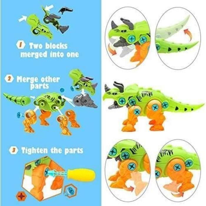 Dinosaure Jouet Enfant Garcon 4 5 7 Ans, avec Boîte de Rangement Perceuse  Électrique, Jouet Cadeau pour Garçons Filles - Cdiscount Jeux - Jouets
