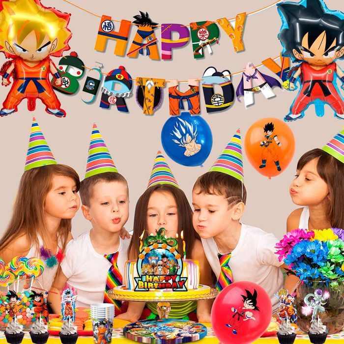 Kit Décoration Anniversaire Anime Avec Bannière, Ballons Et Décorations Gâteau | Pour Enfants, 16 Ballons, 12 Cupcakes - 11