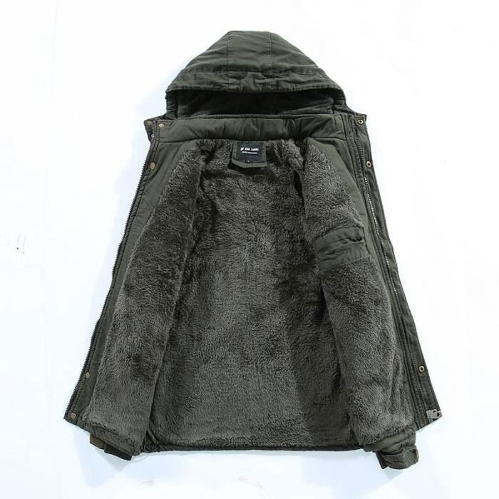 Parka Longue Homme Hiver Xnova - Polaire Doublée, Coupe-vent, Cargo, Capuche, Plusieurs Poches