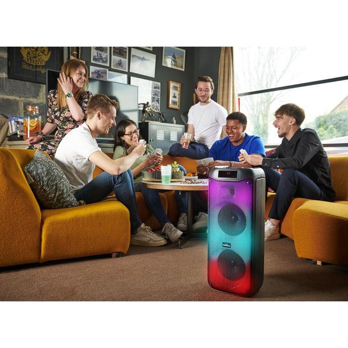 Bigben Party Portable Bluetooth Karaoke Set with 2 Mics - Black