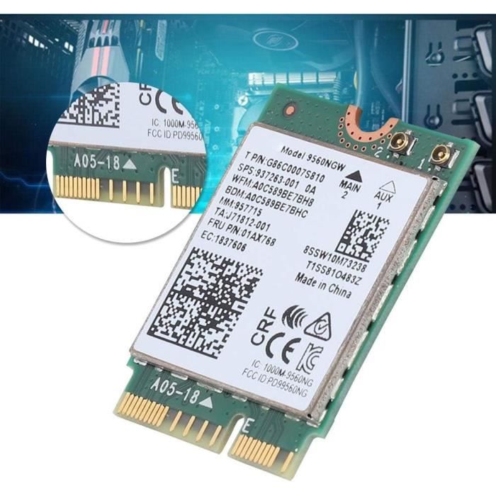 Carte Réseau Sans Fil, Carte Réseau Bi-Bande 2.4G-5G Bluetooth 5.0 ...