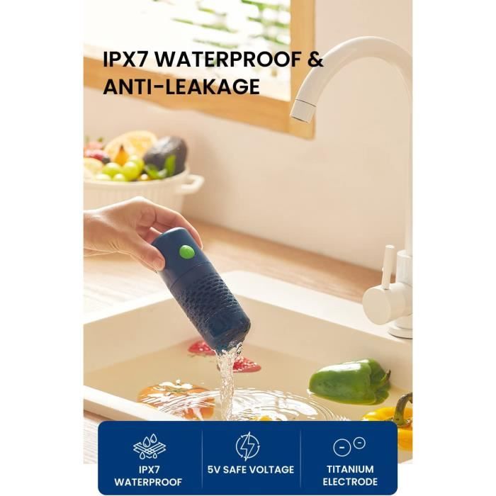 Machine Nettoyage Fruits Et Légumes - Purificateur Électrolyse IPX7 Charge Sans Fil