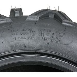 Lot De 2 Pneus + 2 Chambres à Air 15x6.00-6 4PR – Pour Tondeuse Autoportée, Tracteur, Quad, Déneigeuse – Valve à 90° - 4