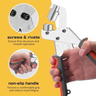 Kit Pince à œillets 10mm Avec 300 œillets Or/argent - Perforateur Inclus - Pour Tissu, Cuir, Bâche, Projets DIY