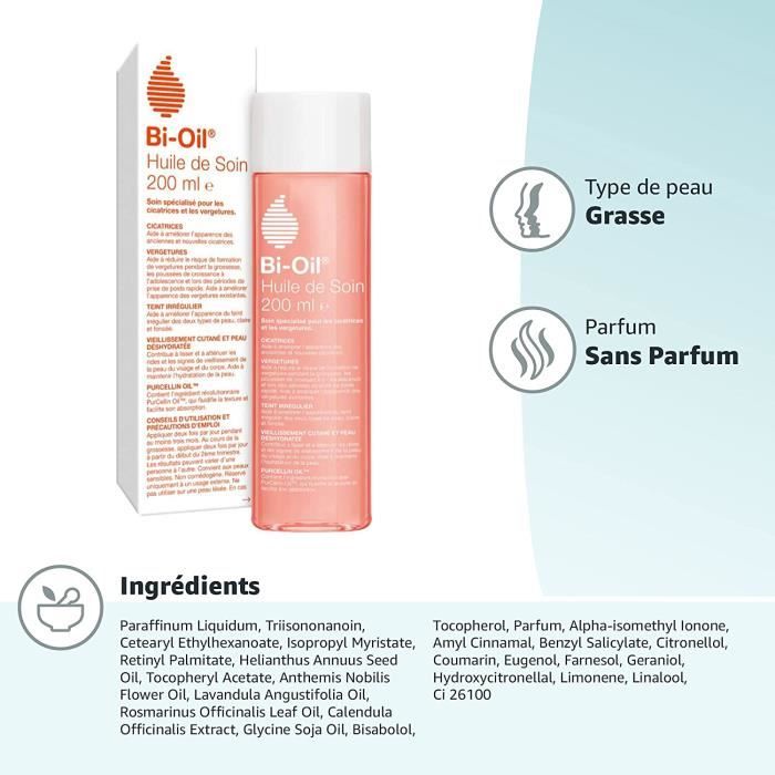 Bi-oil Soin pour la peau Anti vergetures et cicatrices 200ml 