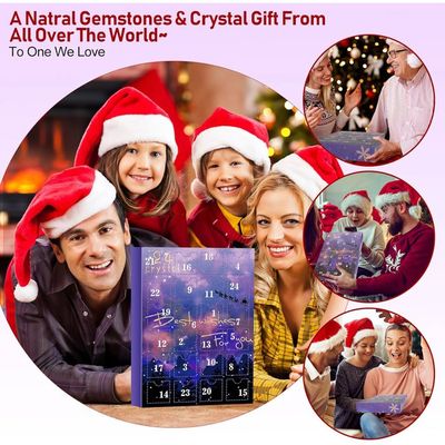 Calendrier De L'Avent 2025 Avec 24 Pierres Naturelles - Cristaux, Minéraux, Fossiles - Cadeau éducatif Noël Pour Enfants Et Adultes - 12