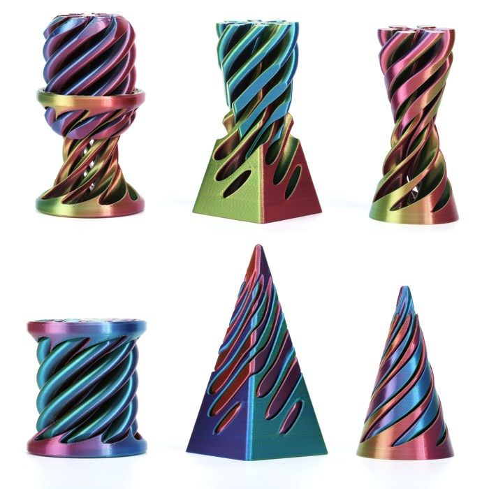 KEQAR Impossible Cone 3D – Sculpture Spirale Pyramide Fidget Anti-Stress, Décoration Bureau, Cadeau Original (Or)