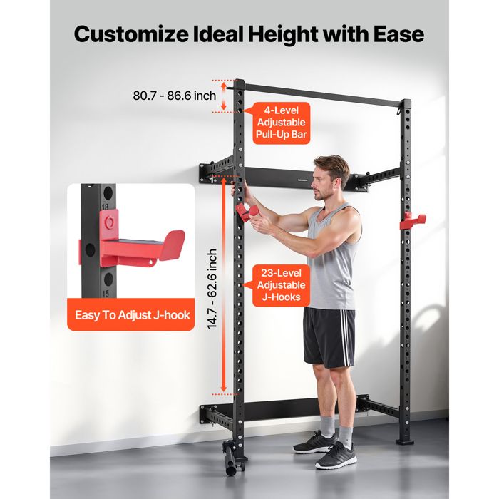 Cage de musculation pliable murale - DUOKU - PK1922 - Pliable et gain ...