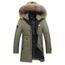 Doudoune Duvet Manteau Matelassé en Capuche Chaud Hiver Homme Epaisse Fourrure Long Mi e2WDHYEIb9